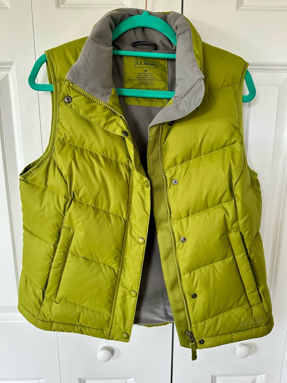 L.L. Bean Woman's Lime Green Puffer Vest